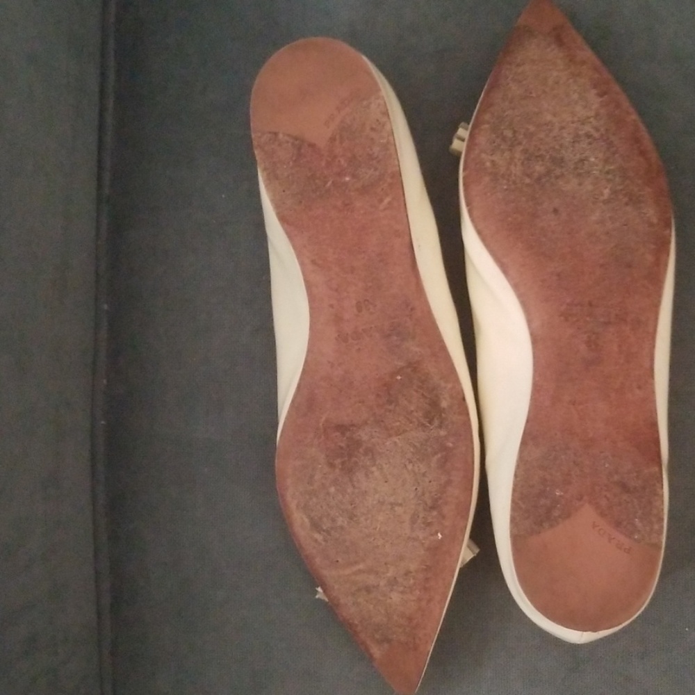 Prada Pointy-Toe Leather Flats - Picture 2 of 3